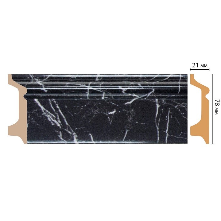 Плинтус из дюрополимера Decomaster D122-78 2400х78х21 мм