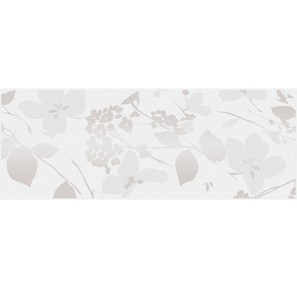 Плитка керамическая Kerama Marazzi MLD/A67/15000 Вилланелла Цветы белая 400х150 мм