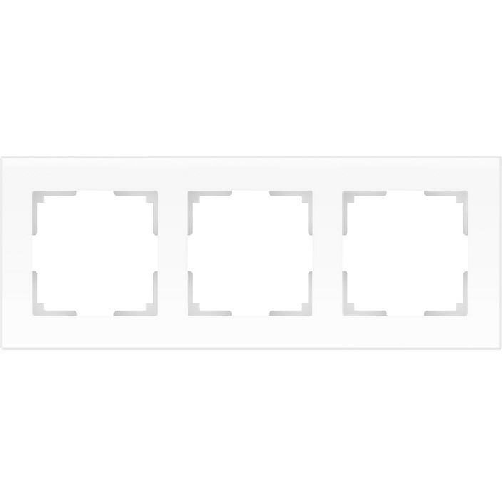 Рамка трехместная Werkel Favorit WL01-Frame-03 белая матовая