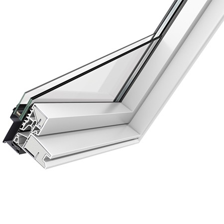 Окно мансардное Velux Optima Комфорт Пластик GLP 0073BIS (MR04) 780х980 мм ручка снизу