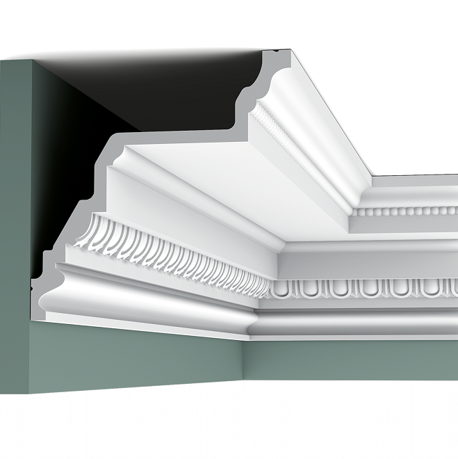 Карниз потолочный полиуретановый Orac Decor Luxxus C307 2000х195х195 мм