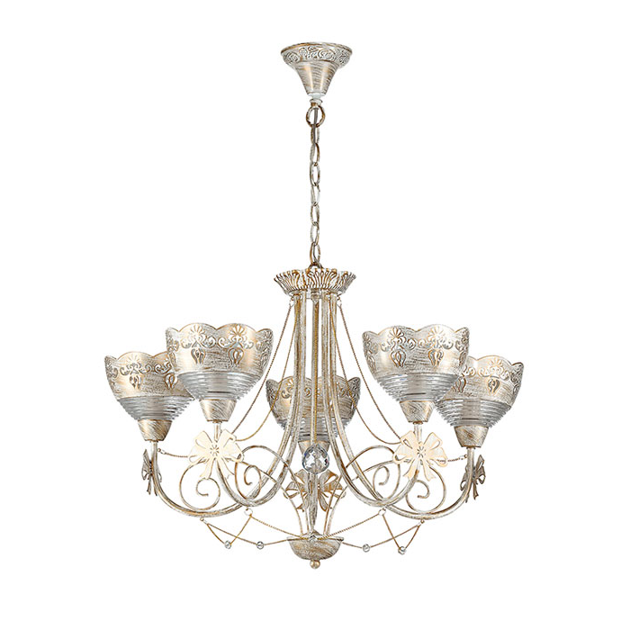 Люстра подвесная Odeon Light Farfalla 3143/5C белая E27 5х60W 220V