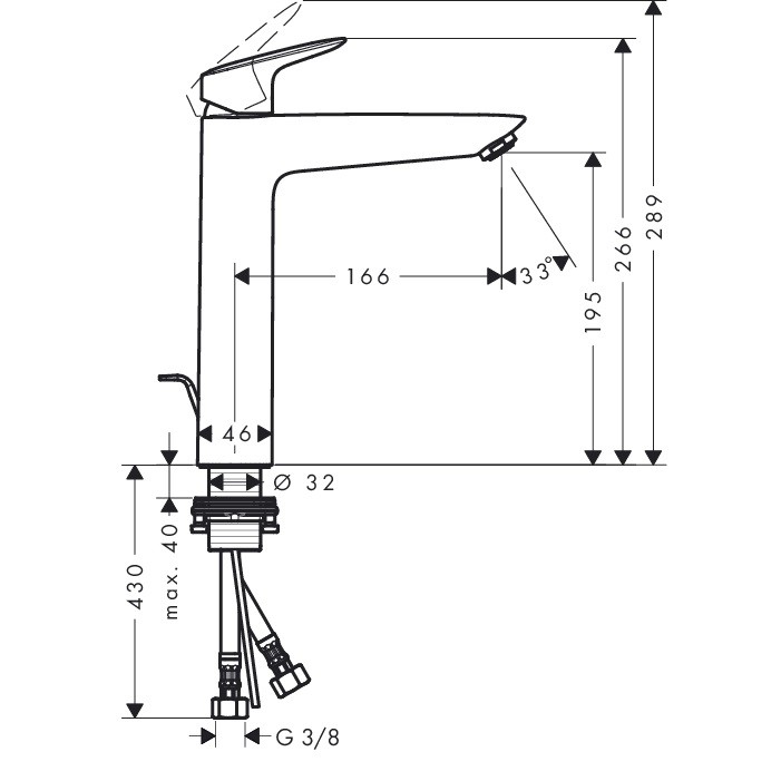 Смеситель для раковины Hansgrohe Logis 71090000 