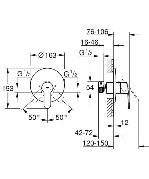 Смеситель для душа Grohe Eurostyle Cosmopolitan 33635002