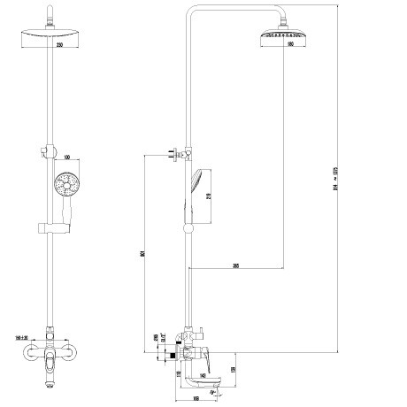 Смеситель для ванны Lemark Omega LM3162C