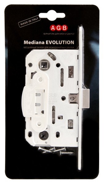 Замок межкомнатный AGB Mediana Evolution WC B01102 белый 