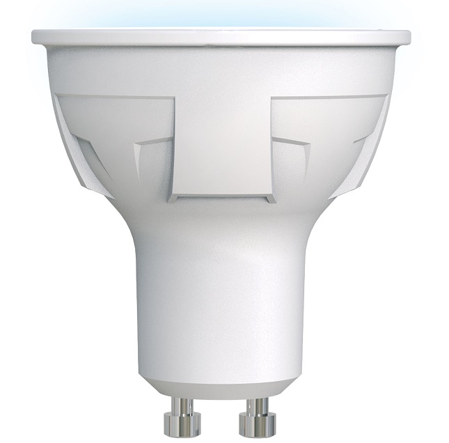 Лампа светодиодная Uniel Яркая LED-JCDR 6W/NW/GU10/FR PLP01WH матовая 4000K