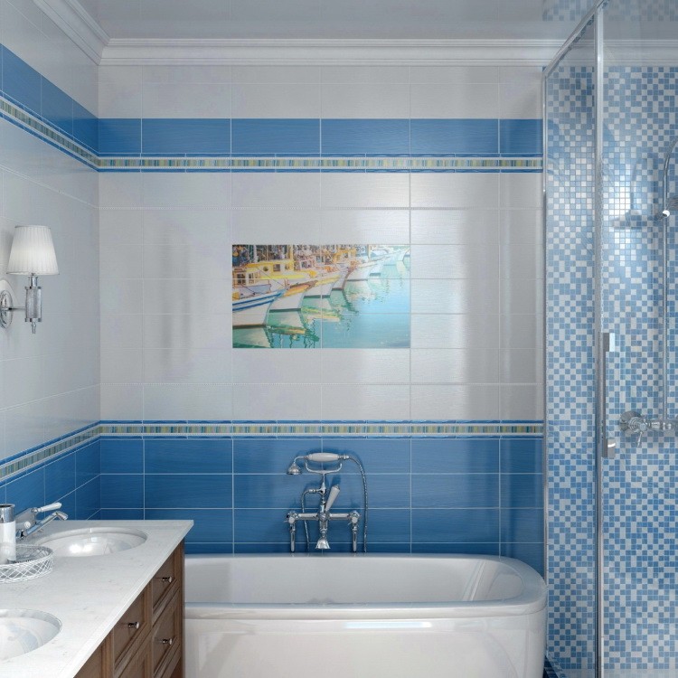 Бордюр керамический Kerama Marazzi HGD/A40/15000 Салерно Полоски 400х30 мм