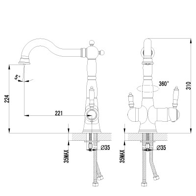 Смеситель для кухни Lemark Comfort LM3065C