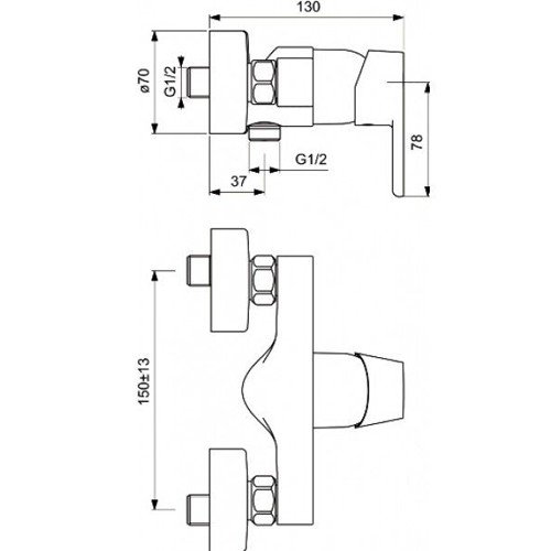 Смеситель для душа Ideal Standard Vito B0411AA