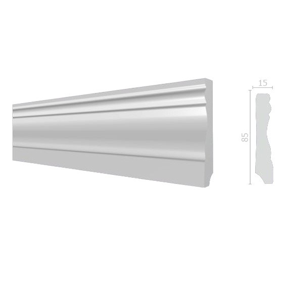 Плинтус из дюрополимера Decor-Dizayn DD153 A 2000х95х15 мм