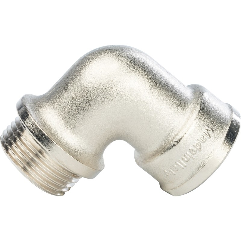 Угольник с упором Stout SFT-0016-000001 1 дюйм никелированный с внутренней и наружной резьбой