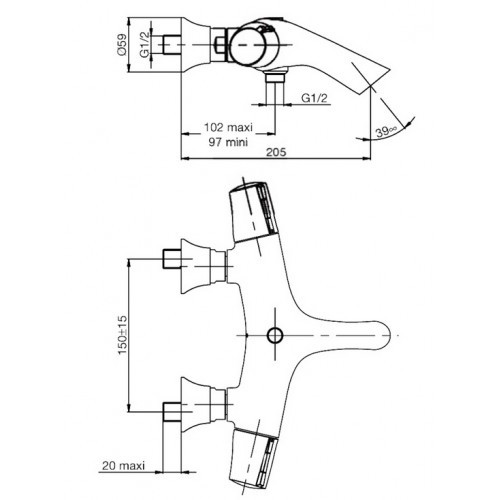 Термостат для ванны Jacob Delafon Symbol E71684-CP