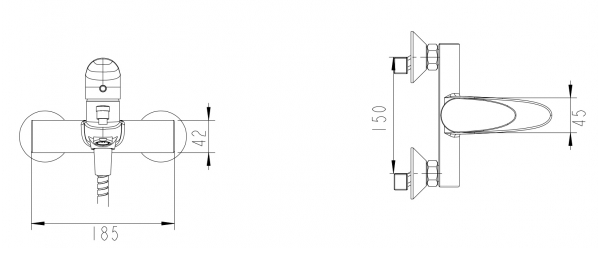 Смеситель для ванны Bravat Drop F64898C-01A