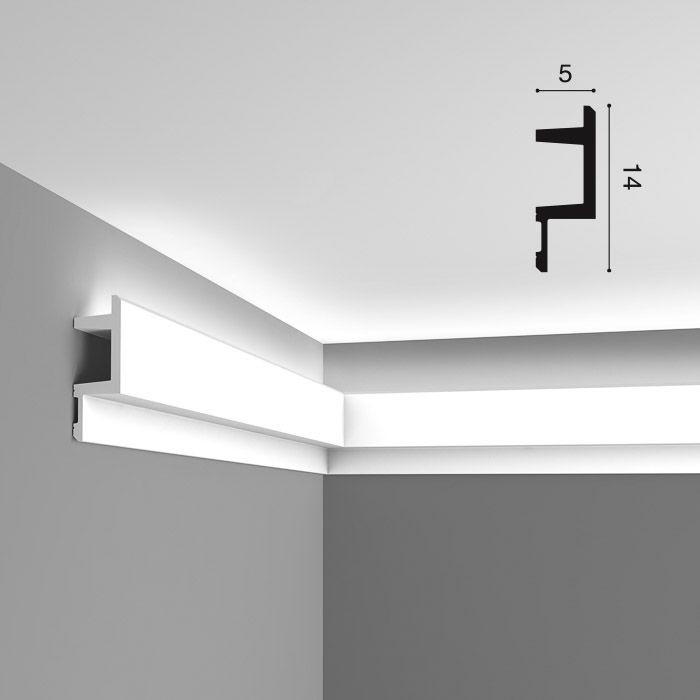 Профиль полиуретановый Orac Decor Luxxus C383 2000х50х140 мм для скрытого освещения 