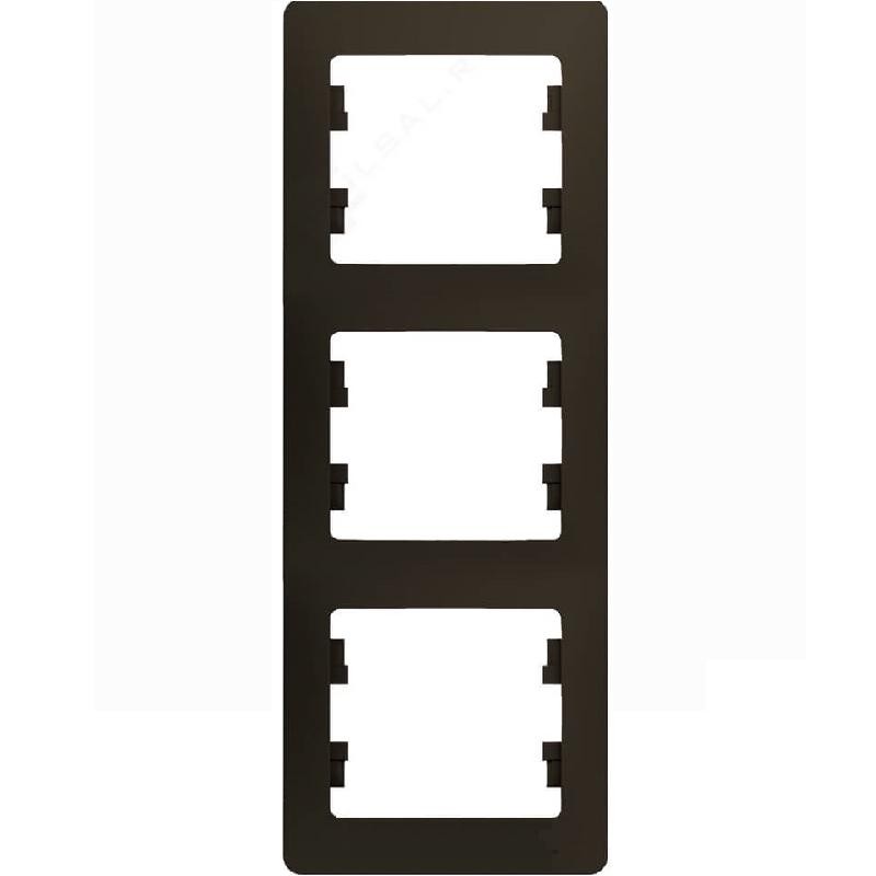 Рамка трехместная Schneider Electric Glossa GSL000407 шоколад