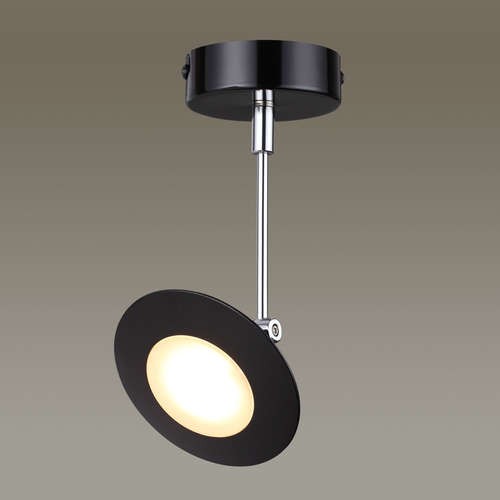 Светильник потолочный светодиодный Odeon Light Uliss 3811/7CL глянцевый черный 7W 220V