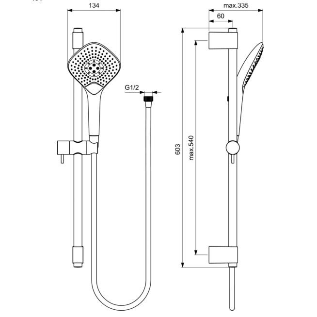 Душевой гарнитур Ideal Standard Idealrain Evo Jet XL3 B1762AA