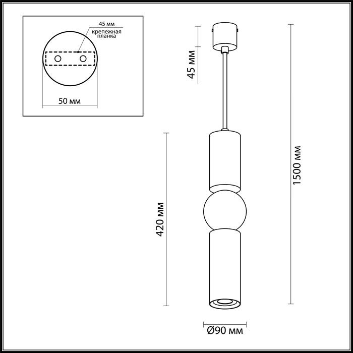 Светильник подвесной Odeon Light Sakra 4071/5L серый/золото GU10 1х50W 220V
