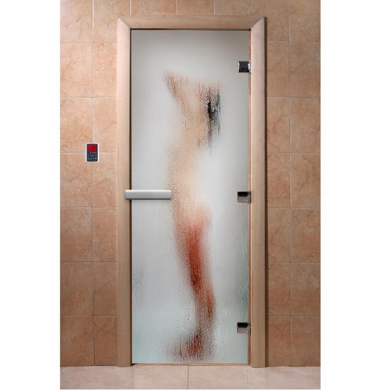 Дверь для сауны стеклянная Doorwood Фотопечать A097 700х1900 мм