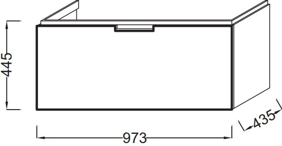 Тумба под раковину Jacob Delafon Reve EB1132-G80 973х445х435 мм светло-коричневый лак