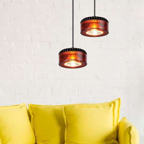 Подвес светодиодный Odeon Light Vivace 3818/10L черный c коньячным 10W 220V