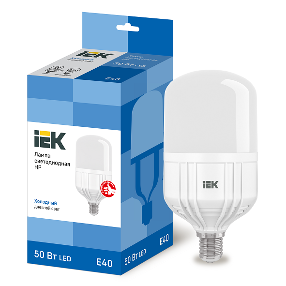 Лампа светодиодная IEK HP 50W Е40 6500К 