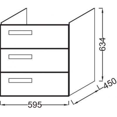 Тумба под раковину Jacob Delafon Rythmik EB1307-G80 595х450х634 мм светло-коричневый лак