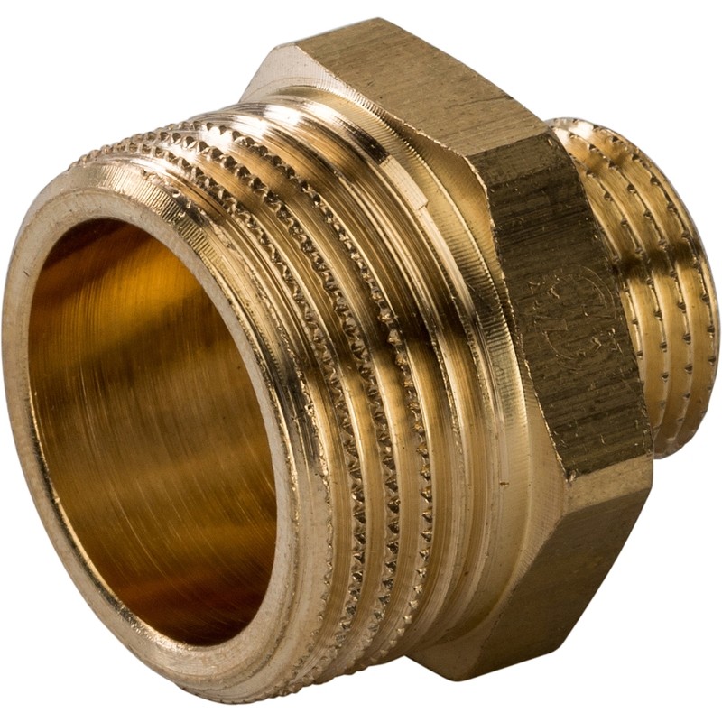 Ниппель переходной Stout SFT-0003-003438 3/4х3/8 дюйма с наружной резьбой