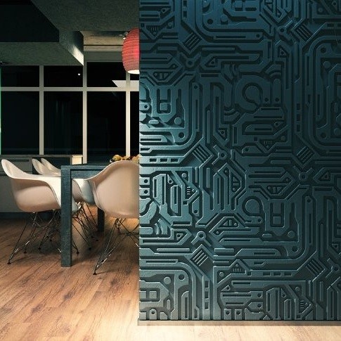 Дизайнерская 3D  панель из гипса Artpole EX-Machina B 600х600 мм