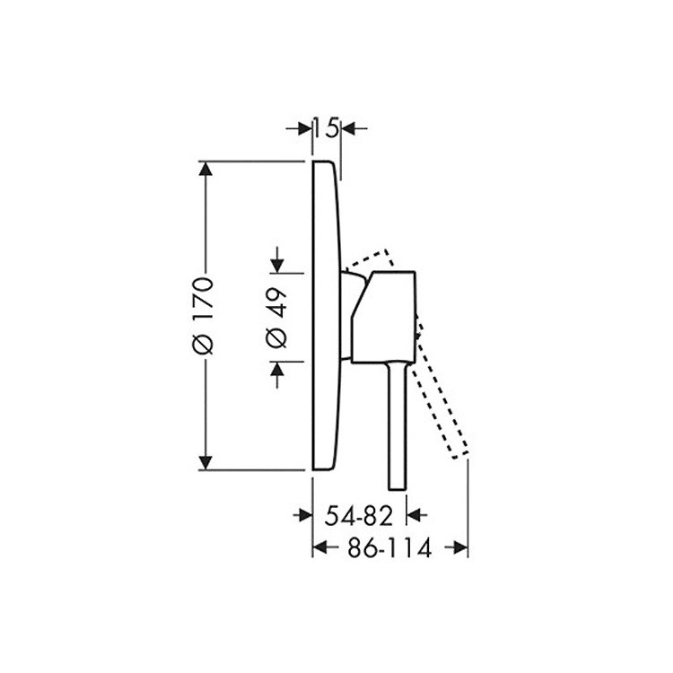 Смеситель для душа Hansgrohe Axor Starck Puro 10616 000