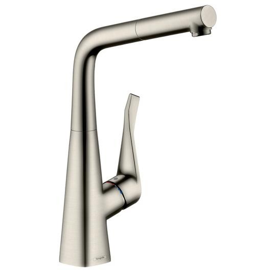 Смеситель для кухни Hansgrohe Metris 320 14821800 с выдвижным изливом