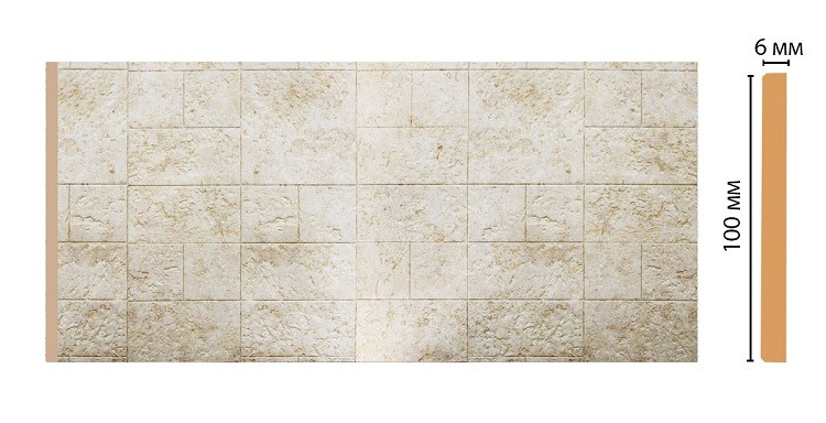 Панель декоративная Decomaster Перламутр-Stone Line R10-23 2400х100 мм