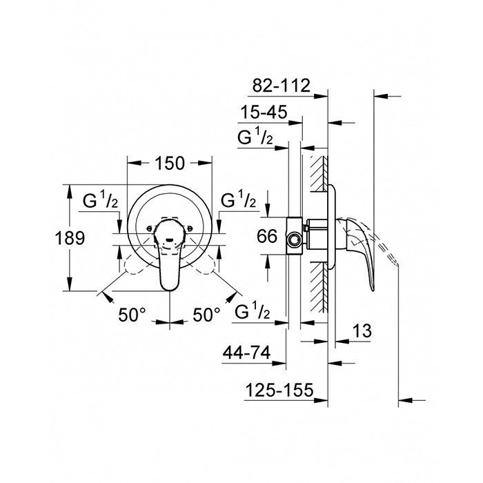 Смеситель для душа Grohe Euroeco 32742000