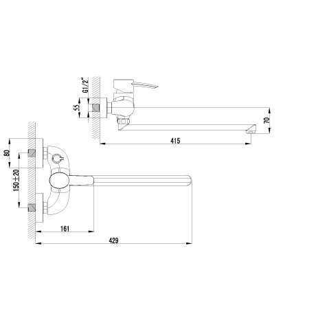 Смеситель для ванны Lemark Atlantiss LM3217C