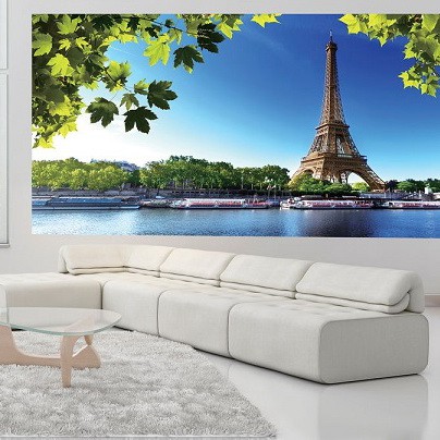 Фотообои виниловые на флизелиновой основе Decocode Летний Париж 13-0289-WL 2,5х1,3 м