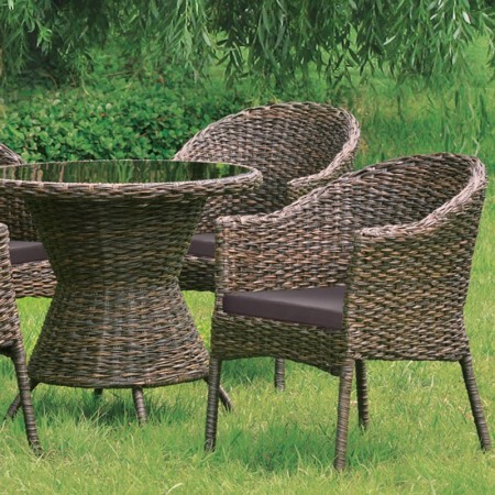 Обеденная группа Афина-Мебель RT-A52 Brown 4Pcs коричневая