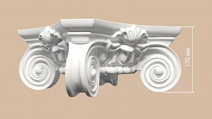 Капитель полиуретановая Decomaster 90018-2 170х360х360 мм