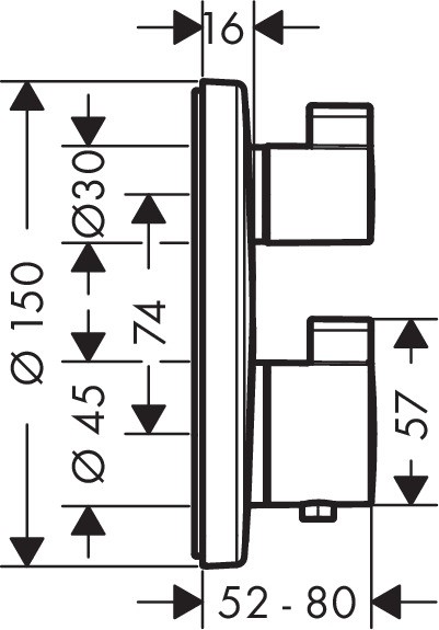 Термостат для душа Hansgrohe Ecostat S 15757000