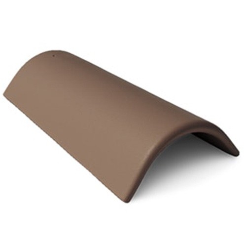 Черепица коньковая цементно-песчаная Braas темно-коричневая в комплекте с зажимом