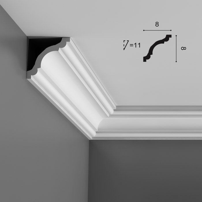 Карниз потолочный из дюрополимера Orac Decor Axxent CX123 2000х80х80 мм