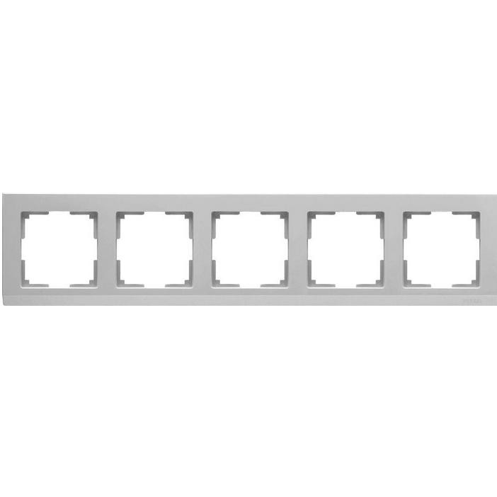 Рамка пятиместная Werkel Stark WL04-Frame-05 серебряная