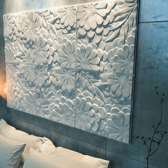 Дизайнерская 3D панель из гипса Artpole Flora 600х600 мм