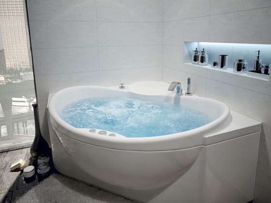 Ванна акриловая угловая с гидромассажем Aquatek Эпсилон 150x150 см премиум форсунки