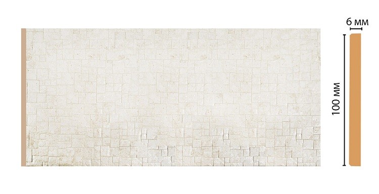 Панель декоративная Decomaster Перламутр-Stone Line R10-40 2400х100 мм