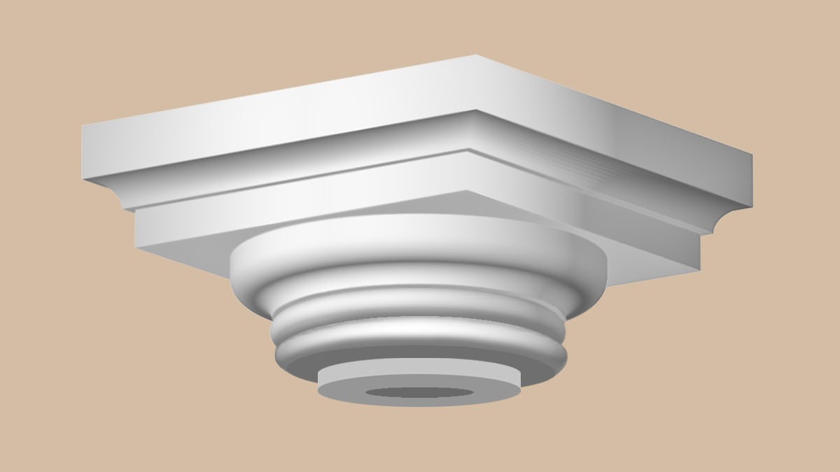Капитель полиуретановая Decomaster 90024-5 170x420x420 мм