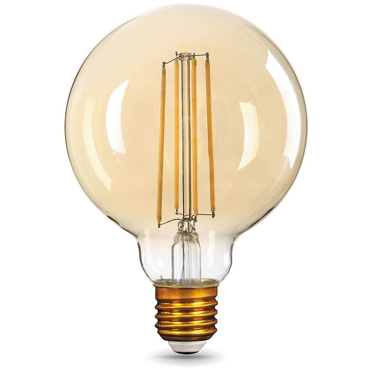 Лампа светодиодная Gauss 105802008 Filament G95 8W E27 Golden 2400К