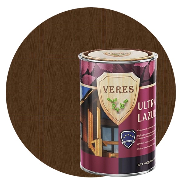 Пропитка для древесины Veres Ultra Lazura № 4 Орех 0,9 л