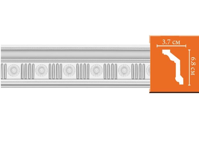 Плинтус потолочный полиуретановый Decomaster DT-88151 2400х68х37 мм