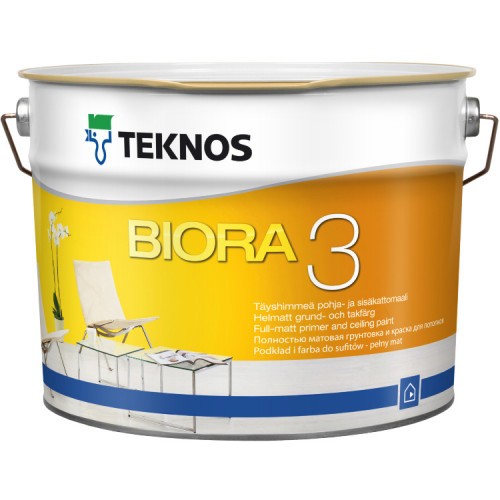 Краска Teknos Biora 3 Kattomaali 9 л